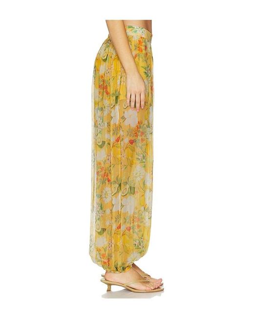 VERANDAH Yellow Floral Balloon Pants