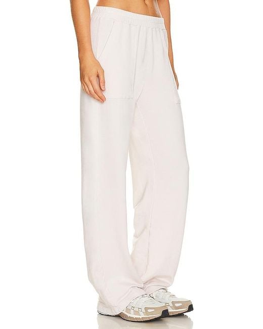 Monrow White Fleece Sweatpants