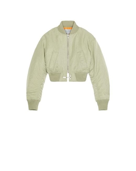 Halo Green Crop Bomber Jacket