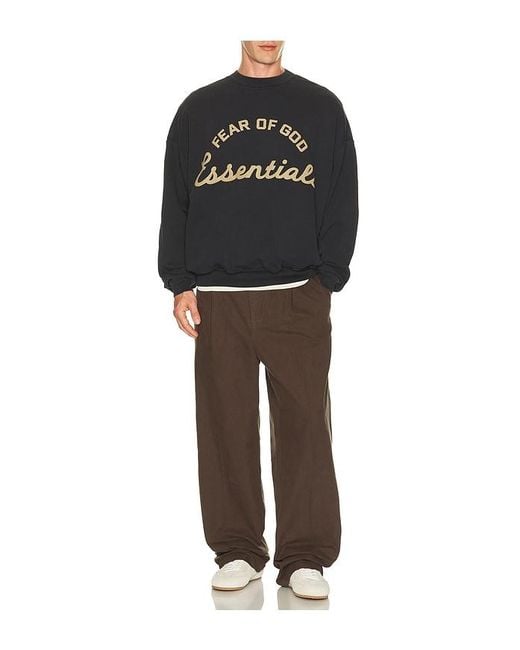 Fear Of God Black Training 90's Crewneck Sweatshirt for men