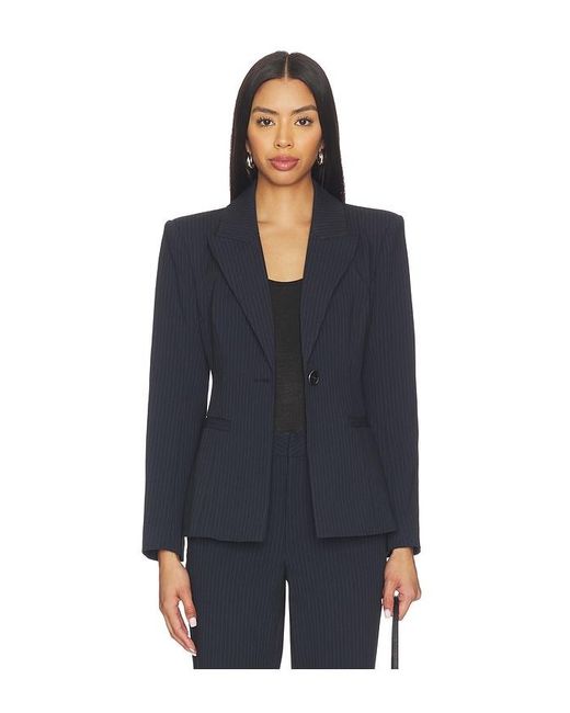 L'Agence Blue Therese Cinched Waist Blazer