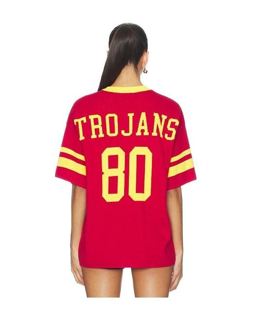 Hype and Vice Red University Of Southern California Knitted Jersey Tee