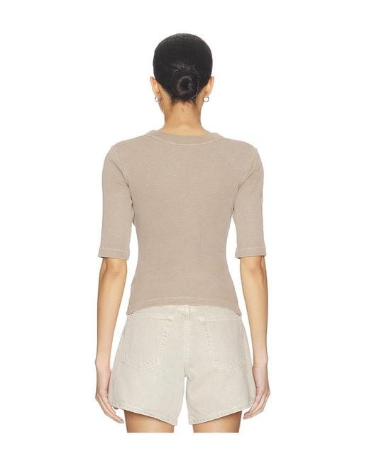 Citizens of Humanity Natural Nali Short Sleeve Henley Top