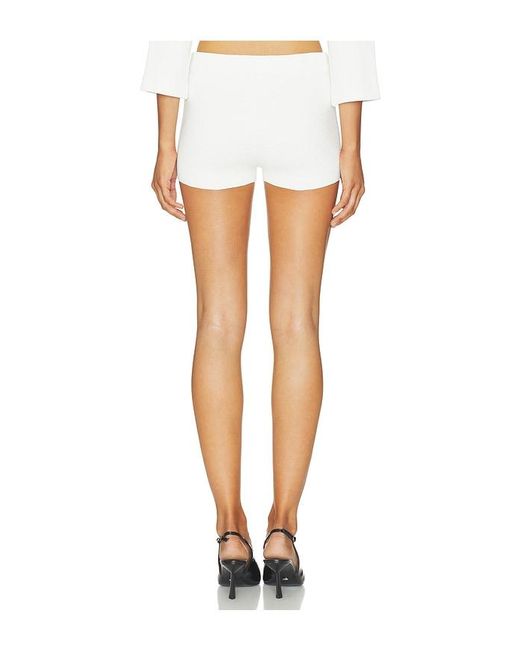 Alice + Olivia White Tarina Knit Hot Pant