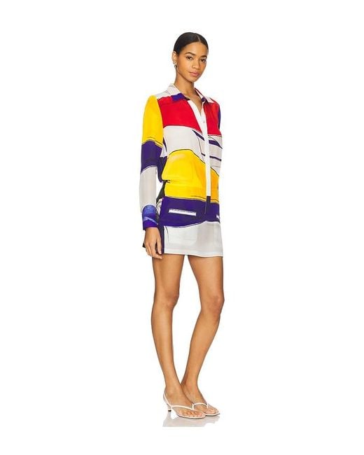 Muma World Orange Hemdkleid Aus Seide