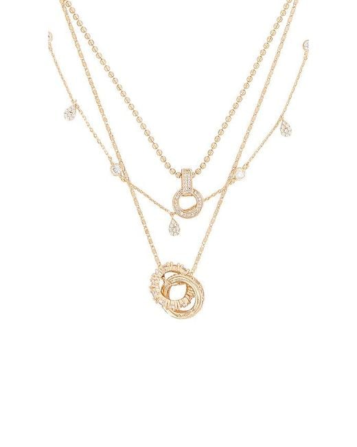 Ettika White Layered Pendant Necklace