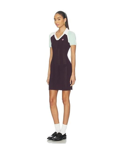 Casablanca Blue Sporty Rib Dress
