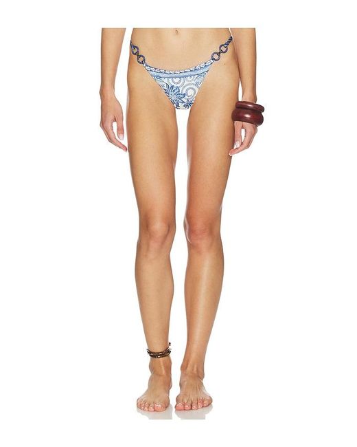 Agua Bendita White Maicie Batik Bikini Bottom