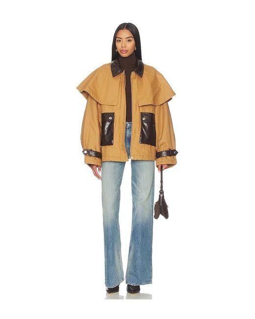 WeWoreWhat Orange Cocoon Barn Jacket