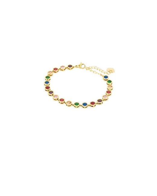 BRACHA Metallic Celeste Colored Tennis Bracelet