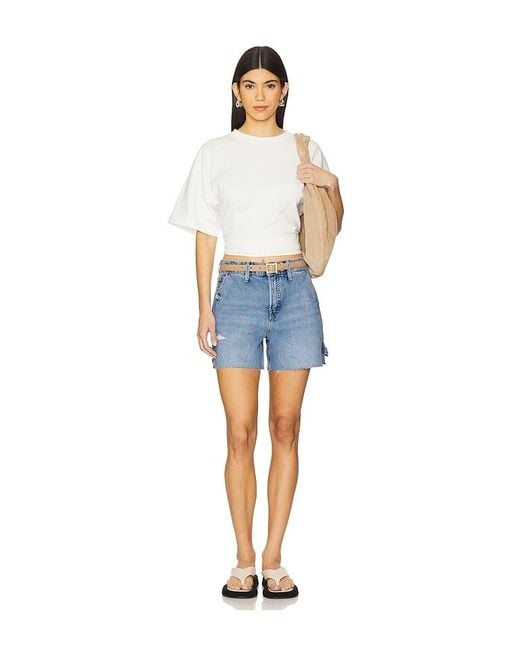 GOOD AMERICAN Blue Good 90S Long Shorts
