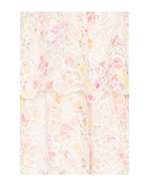 Line & Dot White Rosa Mini Dress