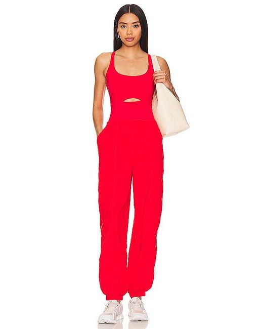 Free People Red X Fp Movement Righteous Onsie