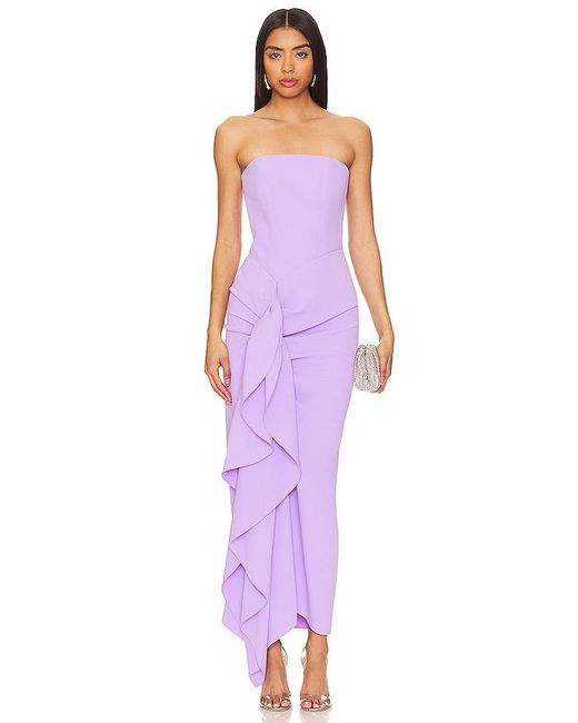 Solace London Purple Thalia Midi Dress