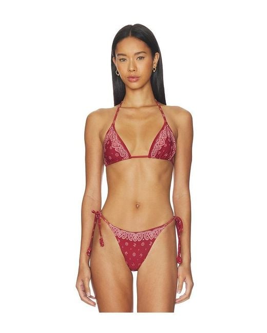 Devon Windsor Orange Elis Bikini Top