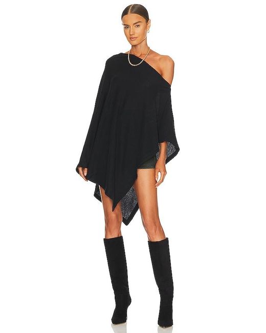 Enza Costa Black Cashmere Poncho