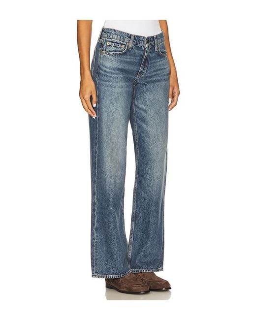 Rag & Bone Blue Cam Low Rise Relaxed Straight Jeans