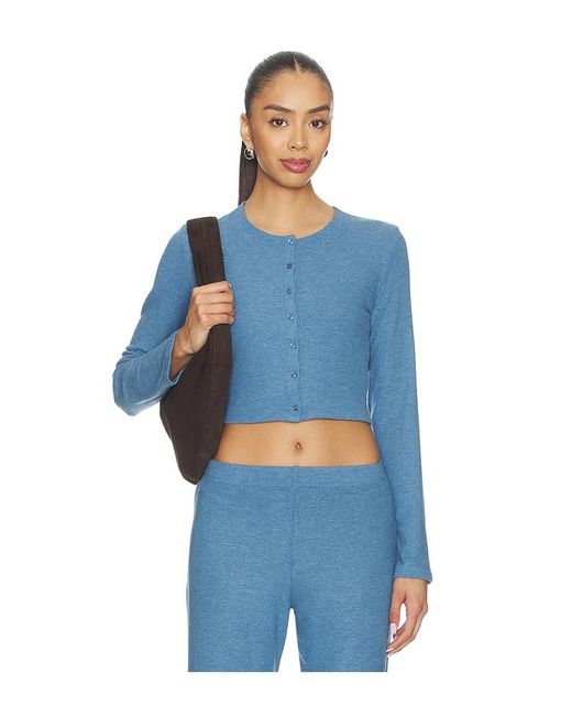 Leset Blue Lauren Crop Cardigan Ii
