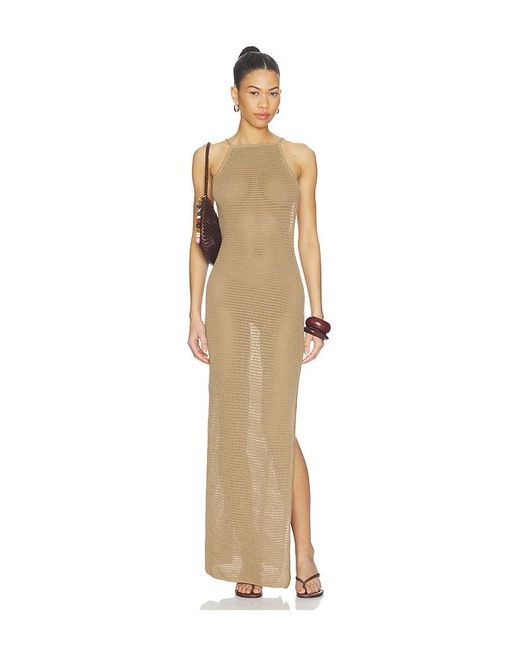 Lovers + Friends Natural Cecille Knit Maxi Dress