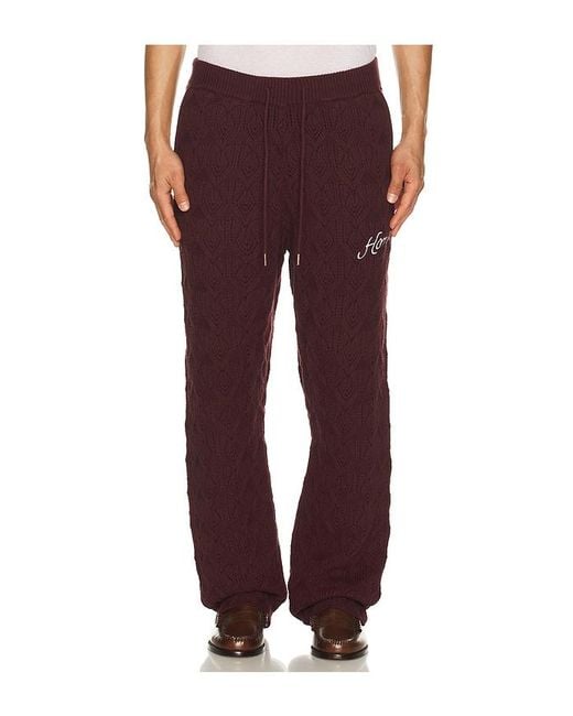 Honor The Gift Red Cable Knit Pant for men