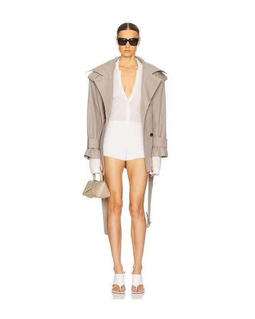Helsa White Gretel Collared Romper