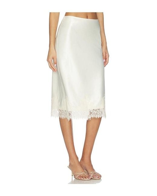 MORE TO COME White Bethanie Midi Skirt