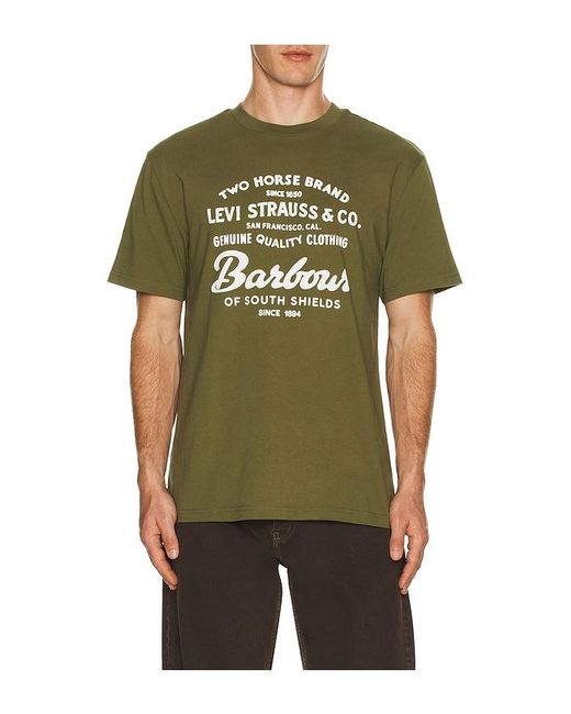 Barbour Green X Levi's Graphic T-Shirt for men