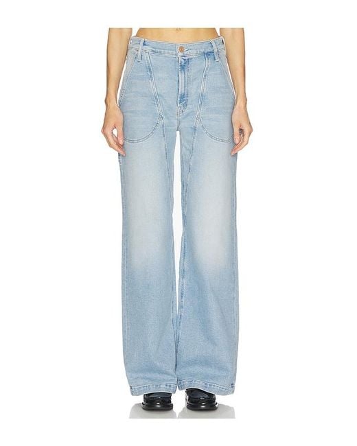 Mother Blue The Chisel Sneak Jeans
