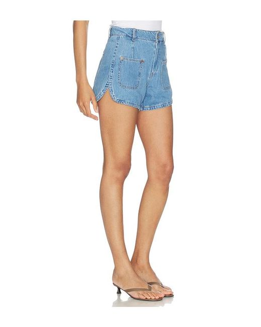 Blank NYC Blue High Waisted Shorts