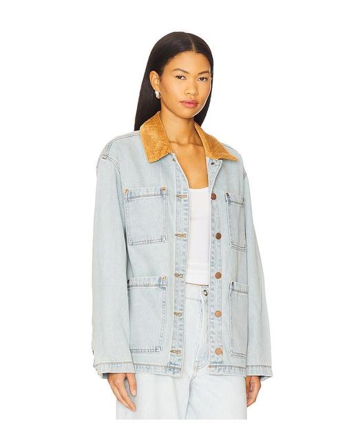 Blank NYC White Denim Corduroy Shacket