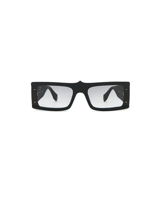 Christian Louboutin Black Rectangular Acetate Sunglasses for men