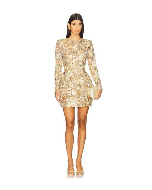 Nadine Merabi Sienna Mini Dress in Natural | Lyst