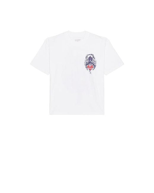 AllSaints White Scimitar Short Sleeve Tee for men