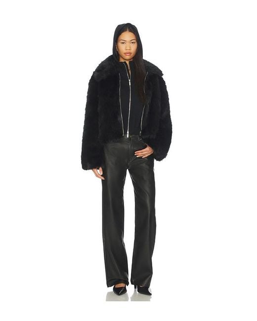 BY.DYLN Black Kallie Faux Fur Jacket