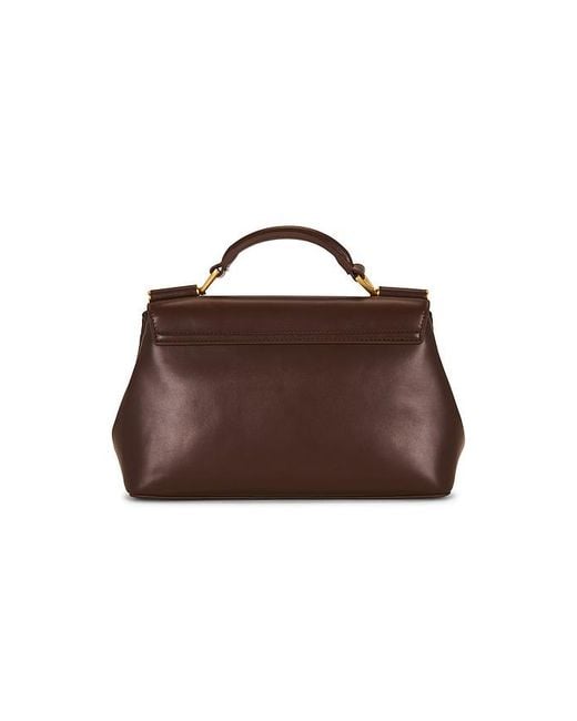 JW PEI Brown Audrey Flap Lock Top Handle Bag
