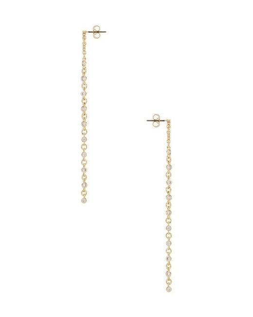 Ettika White Dainty Linear Crystal Earrings