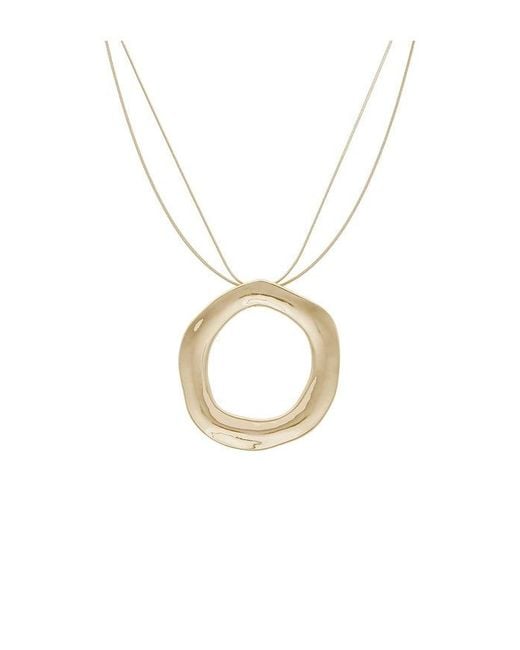 Ettika White Open Circle Statement Necklace