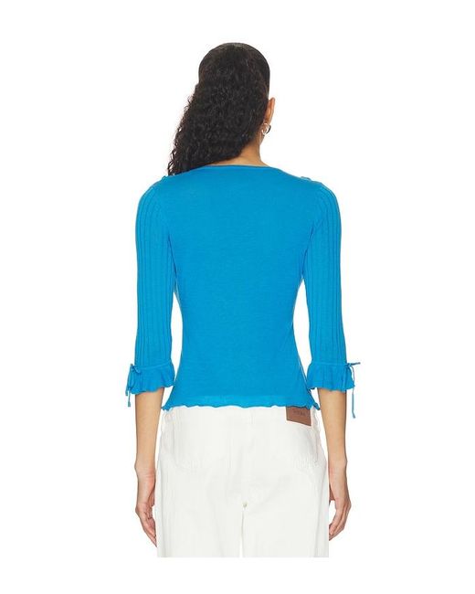 With Jean Blue Emily Top