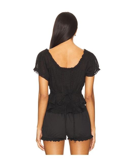 Rixo Black Sandi Top