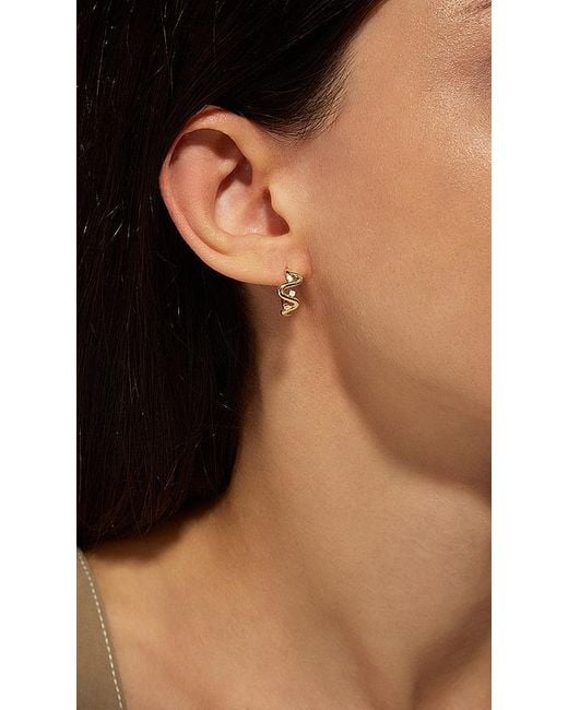 STONE AND STRAND Metallic Harbor Lights Huggie Earrings