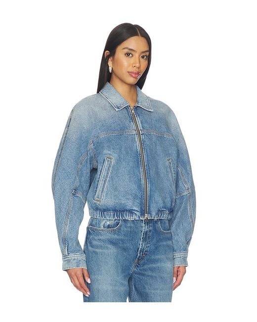 Agolde Blue Dixon Cocoon Bomber Jacket