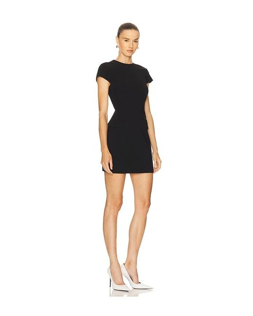 Theory Black Tailor Zip Mini Dress