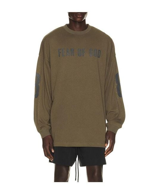 Fear Of God Natural Merch Long Sleeve Tee for men