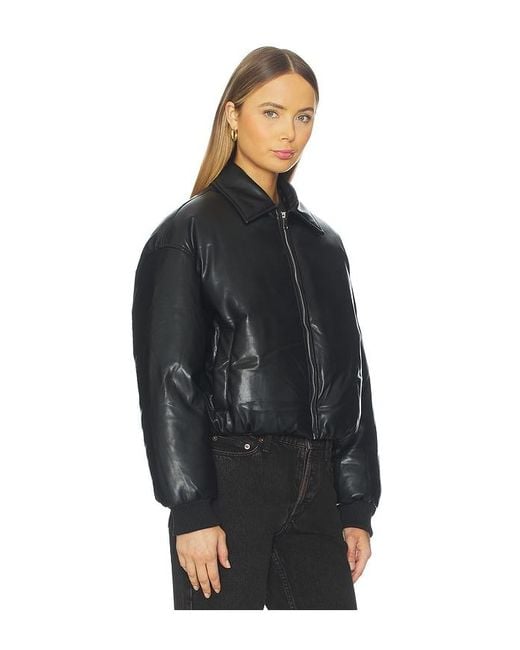superdown Black Sanja Faux Leather Jacket