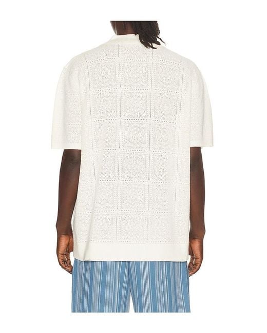 Malbon Blue Resort Crochet Polo for men