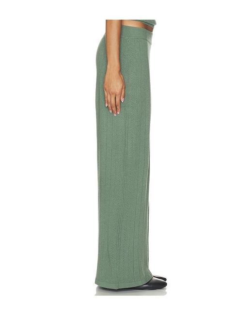 Eberjey Green Pointelle Straight Leg Pant