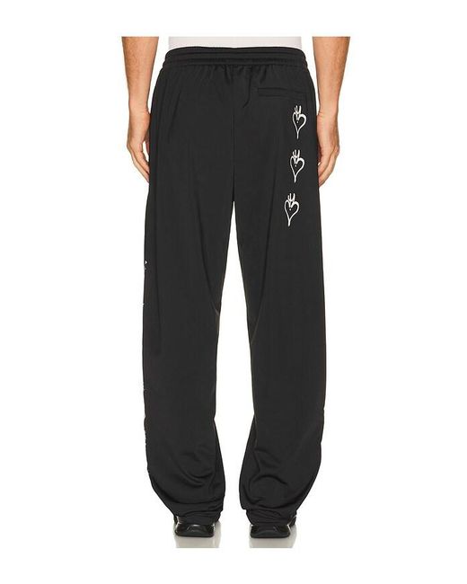 Y-3 Black Gfx Tp Sweatpants for men
