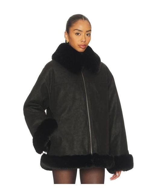 Lovers + Friends Black Helly Faux Leather Jacket