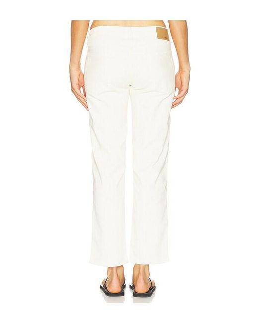 Rag & Bone White Harlow Low Rise Ankle Straight Jeans