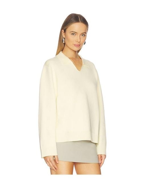 Samsøe & Samsøe White Saanne Polo Sweater